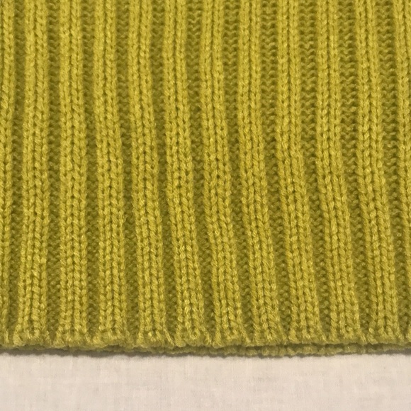 Cotton Candy LA Green Chunky Ribbed Cuffed Cowl Neck Cropped Sweater M - Picture 9 of 11